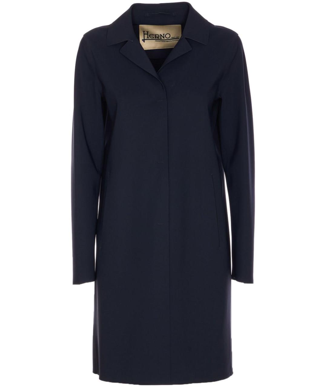 HERNO Темно-синее пальто, фото 1