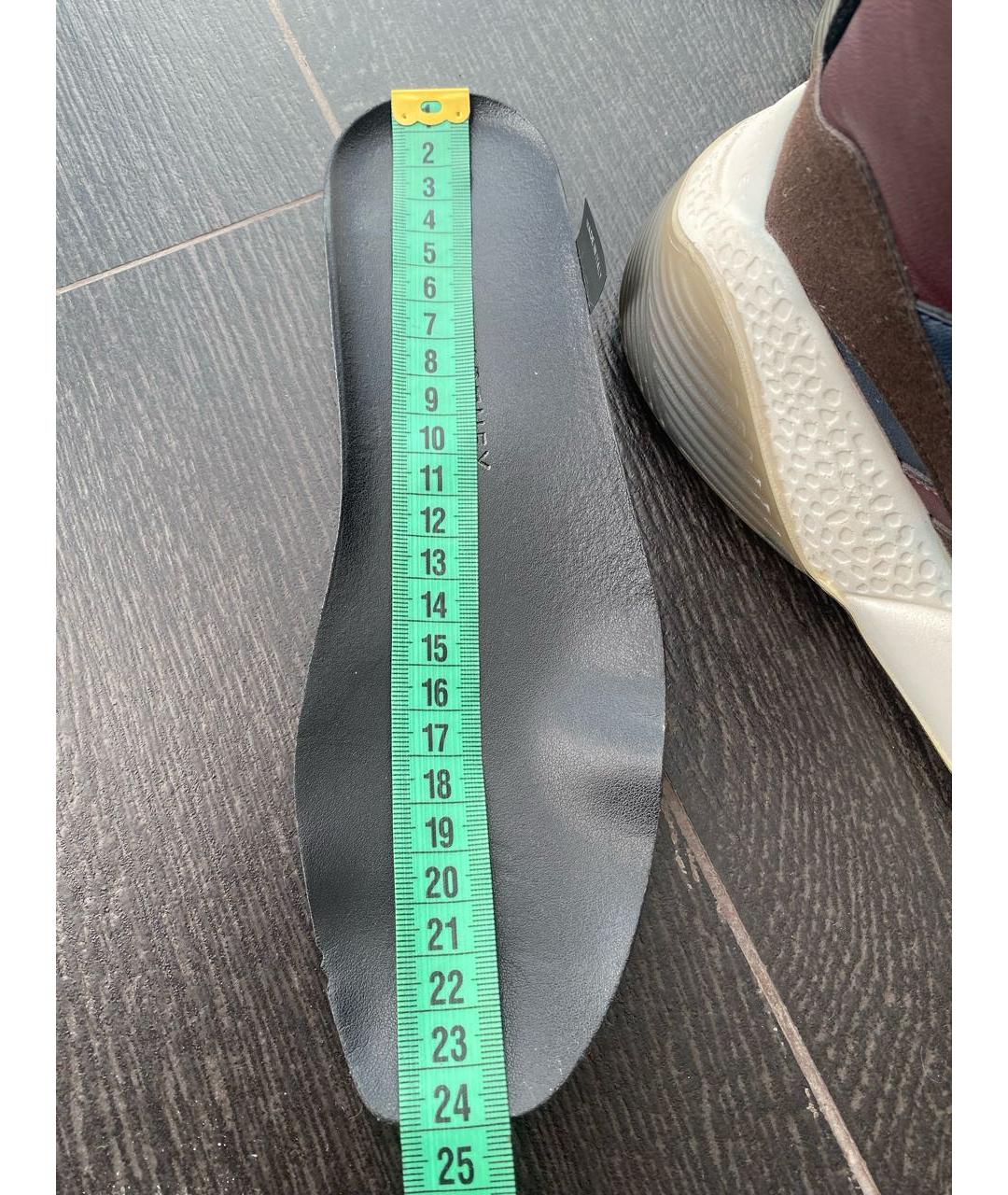 STELLA MCCARTNEY Бордовые кожаные кроссовки, фото 4