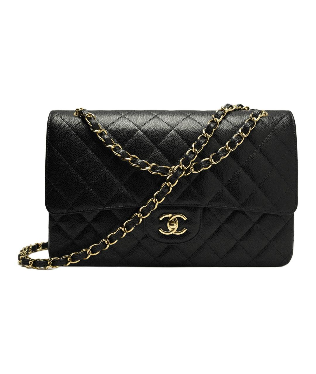 CHANEL Черная кожаная сумка через плечо, фото 1