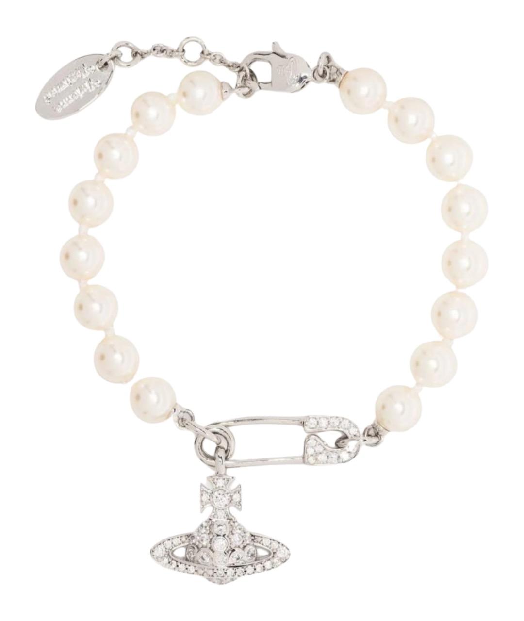 VIVIENNE WESTWOOD Белый латунный браслет, фото 1