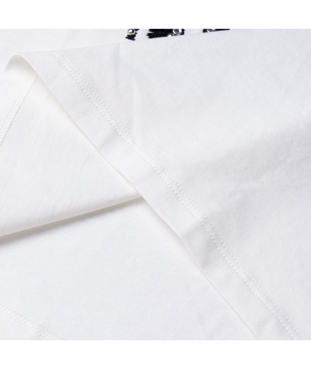 CELINE Белая хлопковая футболка, фото 3