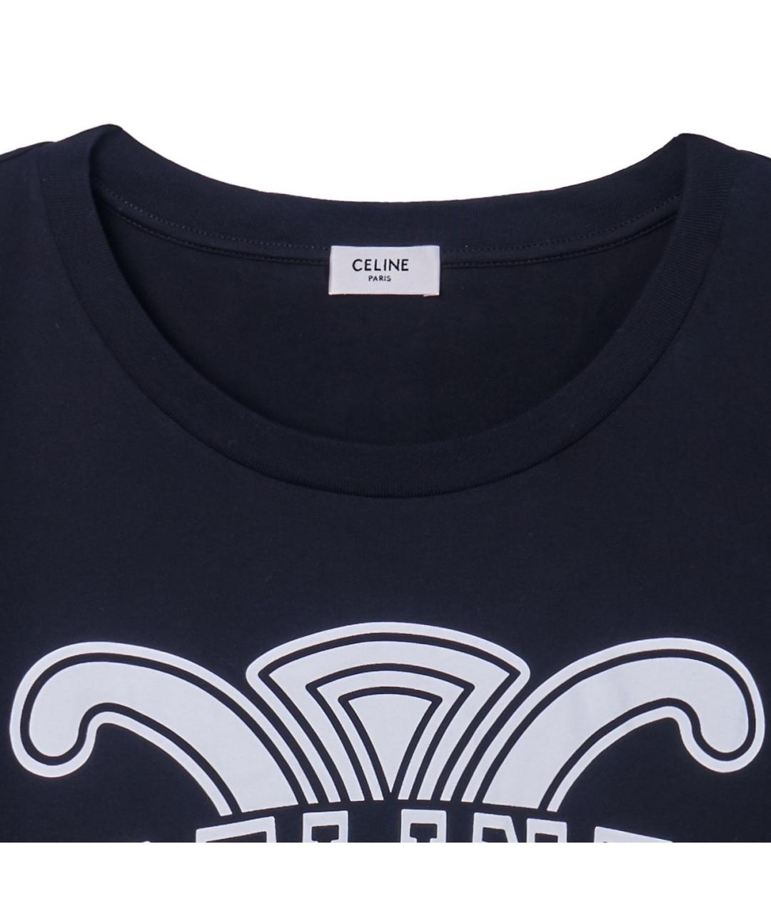 CELINE Черная хлопковая майка, фото 5