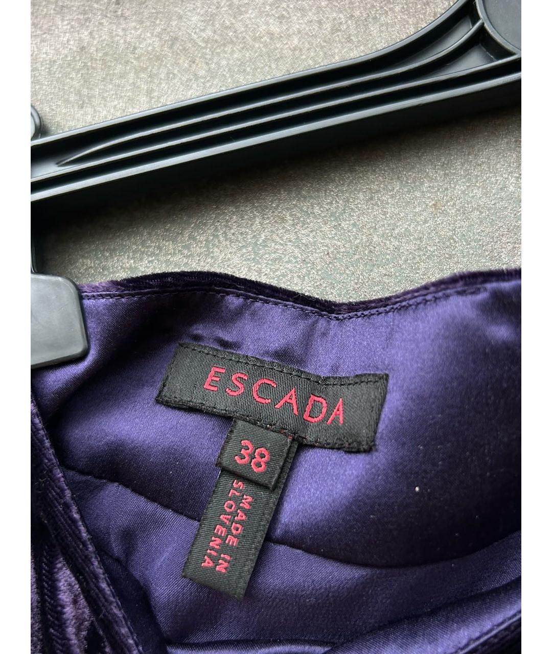 ESCADA Фиолетовая бархатная юбка миди, фото 2