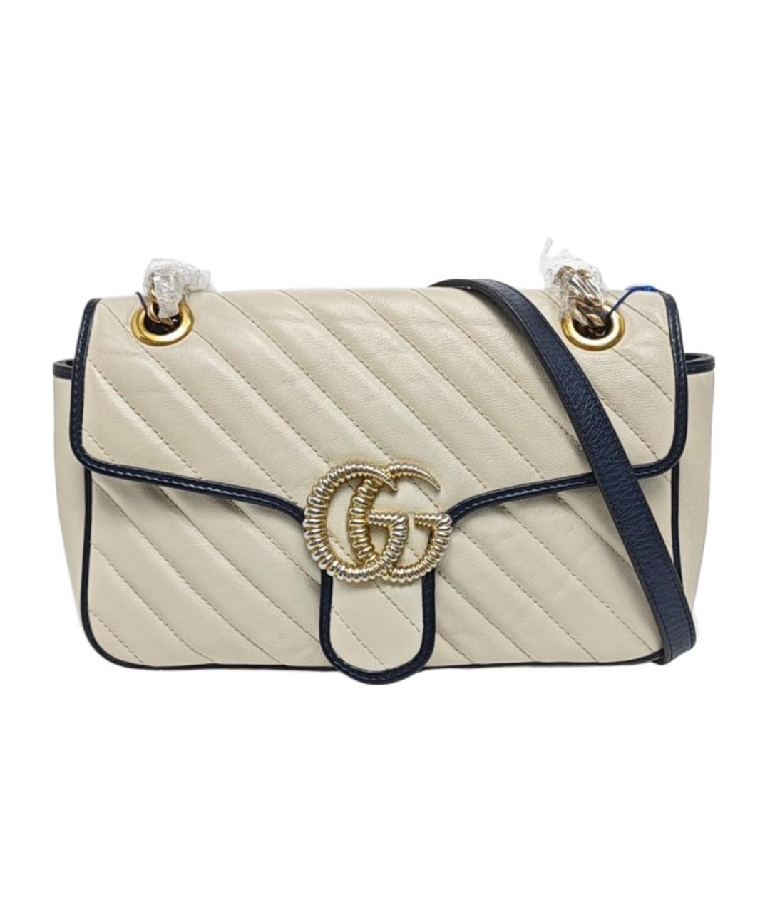 GUCCI Бежевая кожаная сумка через плечо, фото 5