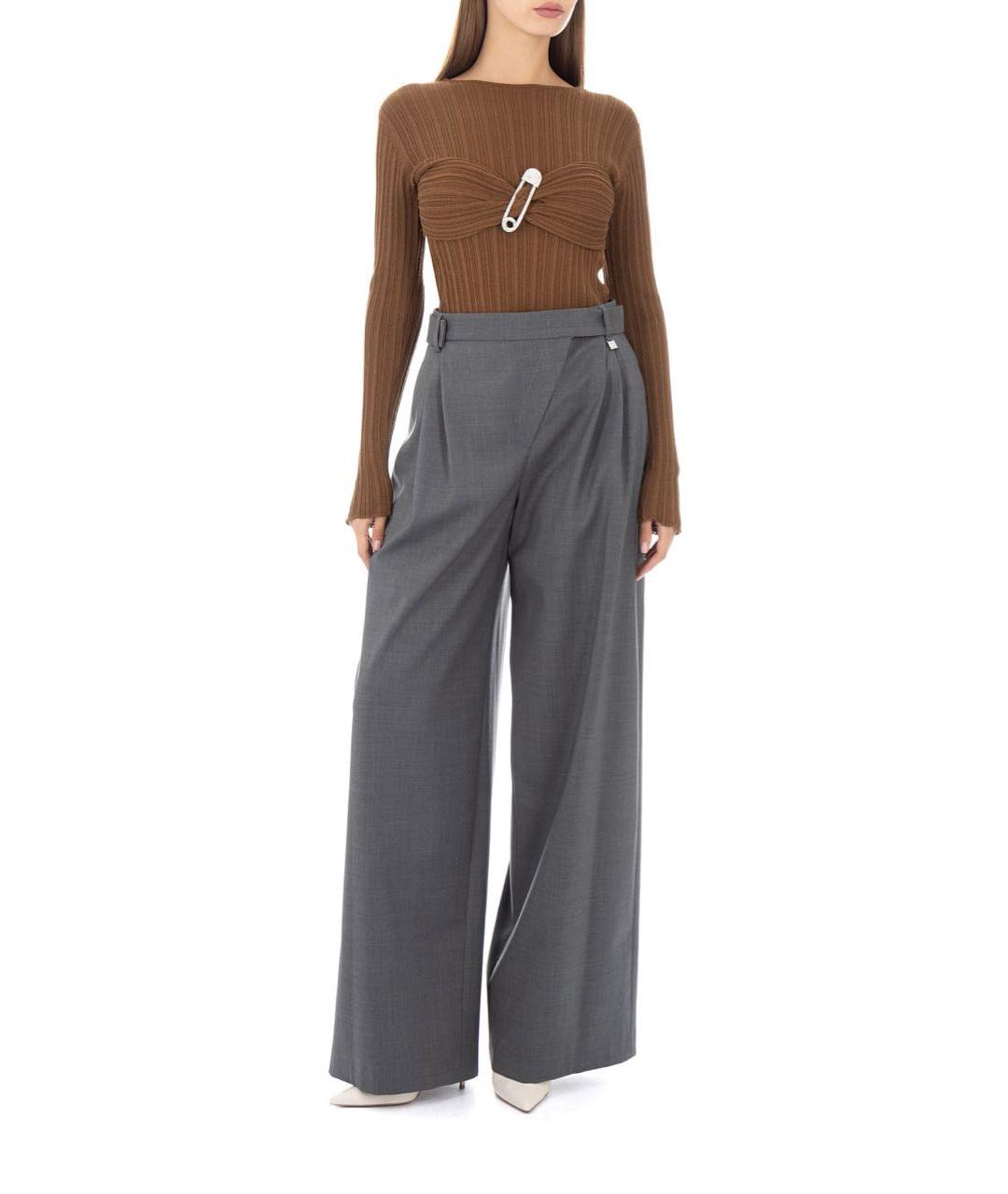 GIUSEPPE DI MORABITO Коричневый шерстяной джемпер / свитер, фото 2