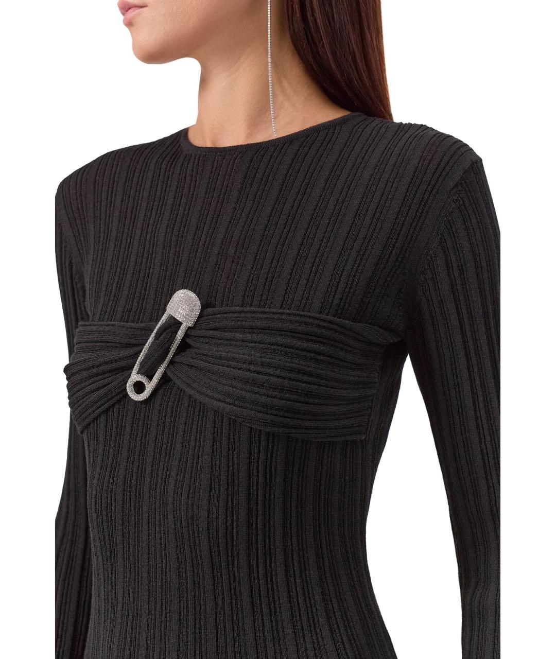 GIUSEPPE DI MORABITO Черный шерстяной джемпер / свитер, фото 3