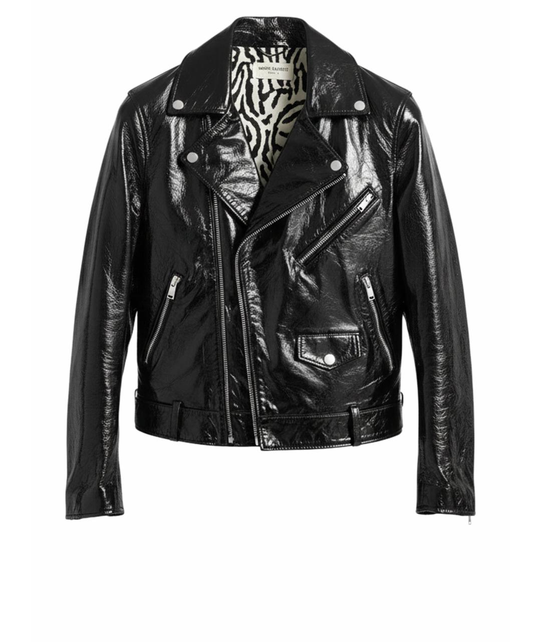 SAINT LAURENT Черная полиуретановая куртка, фото 1