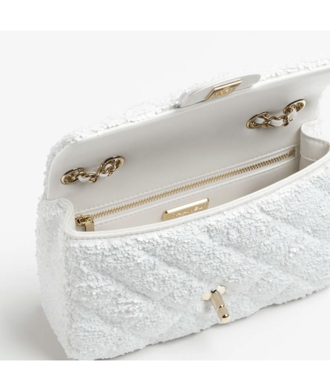 CHANEL Белая сумка с короткими ручками, фото 4