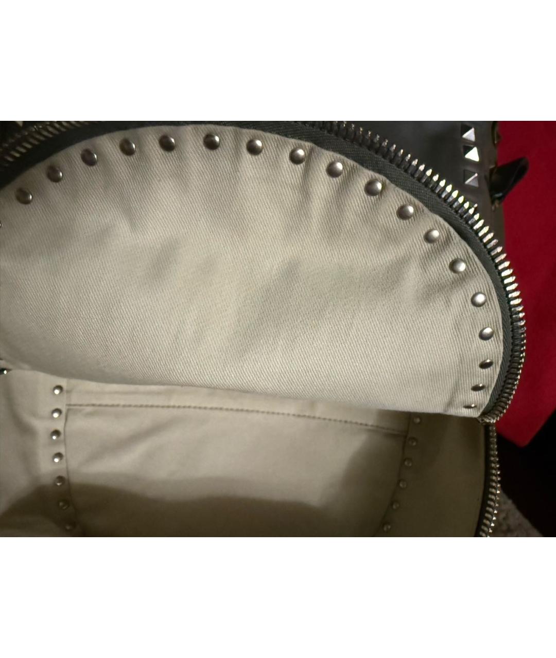 VALENTINO Хаки кожаный рюкзак, фото 7