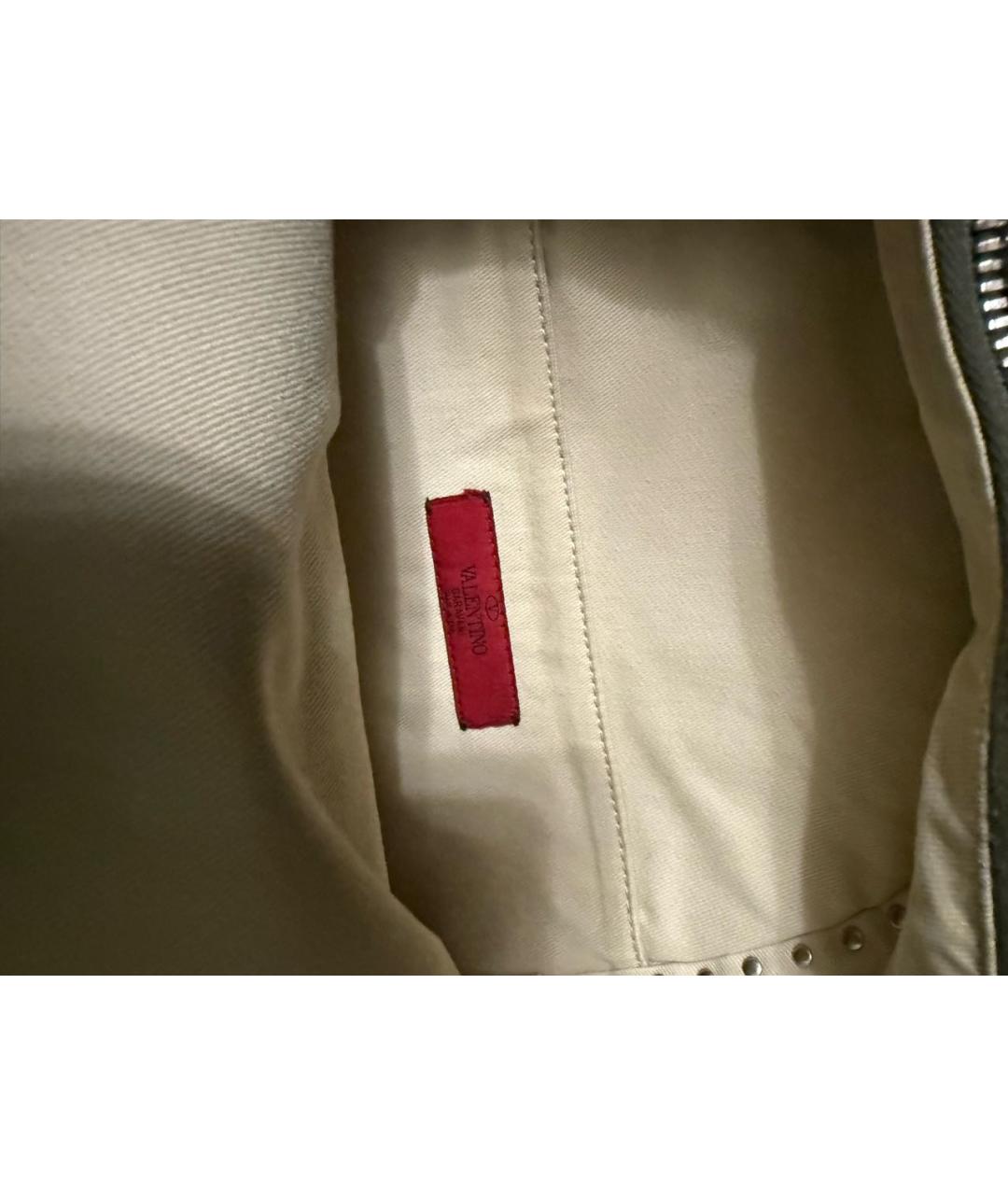 VALENTINO Хаки кожаный рюкзак, фото 4