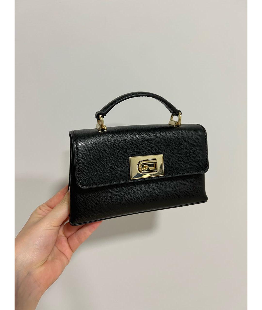 FURLA Черная кожаная сумка через плечо, фото 2