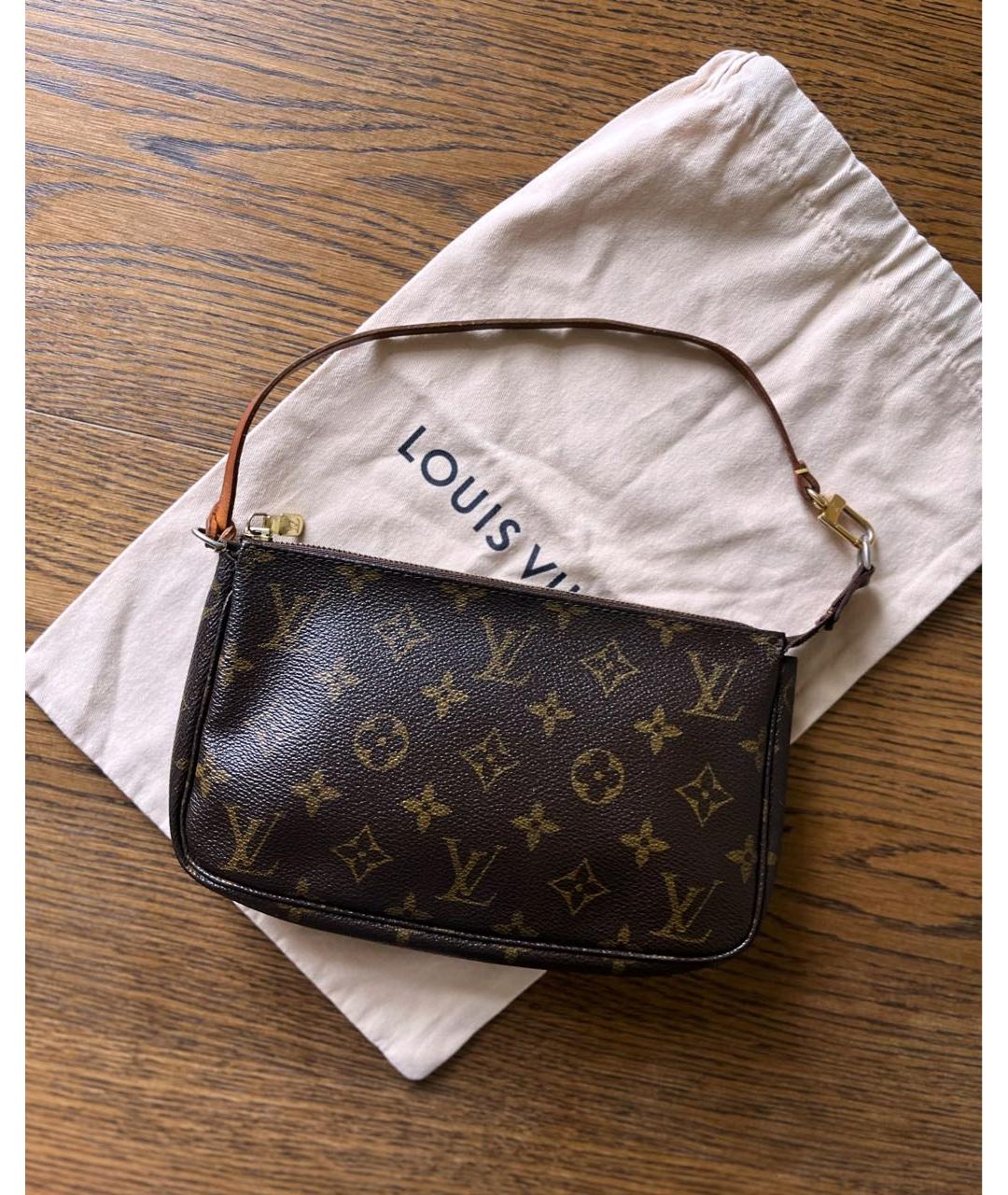 LOUIS VUITTON Коричневая сумка с короткими ручками, фото 3