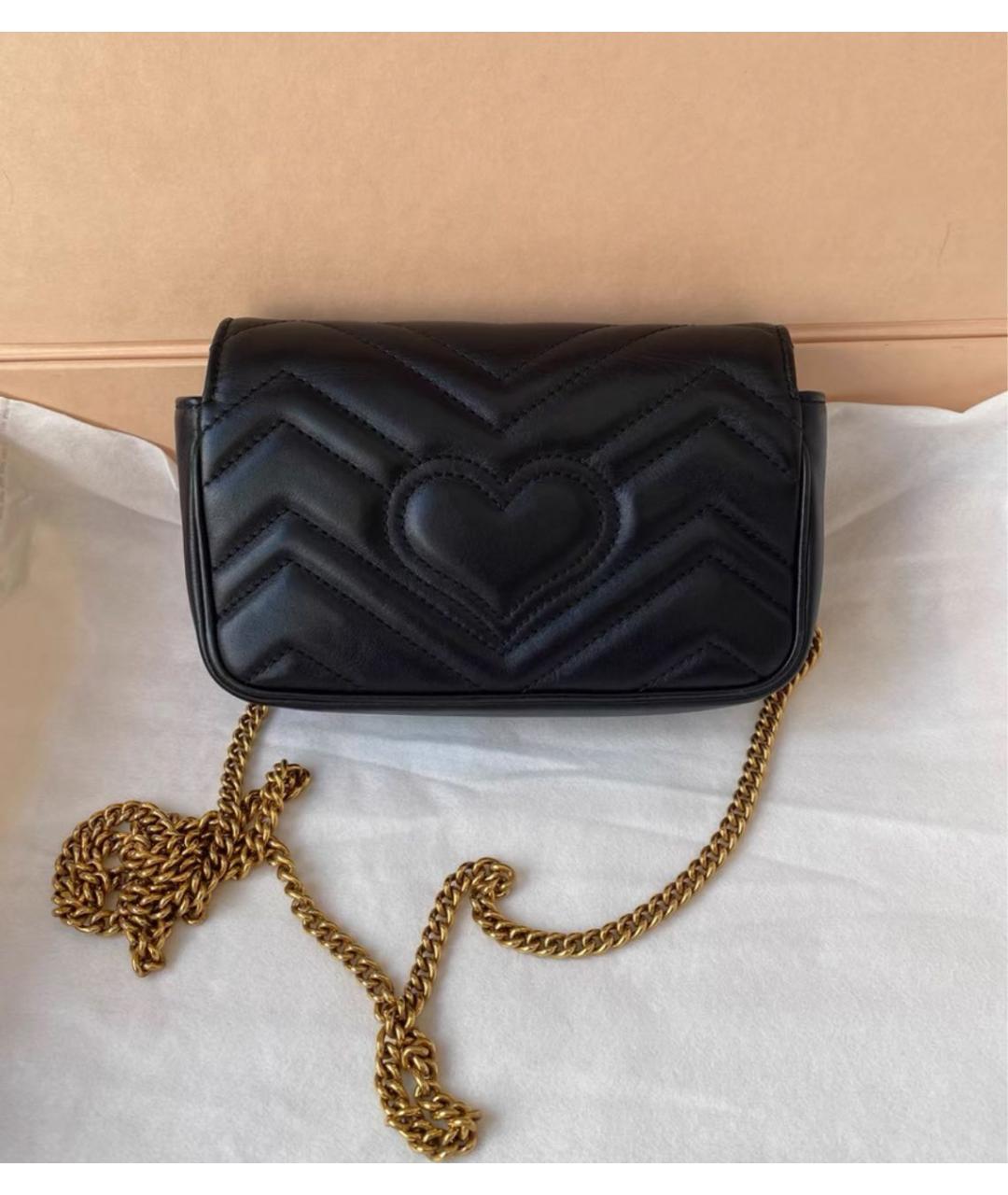 GUCCI Черная кожаная сумка через плечо, фото 3