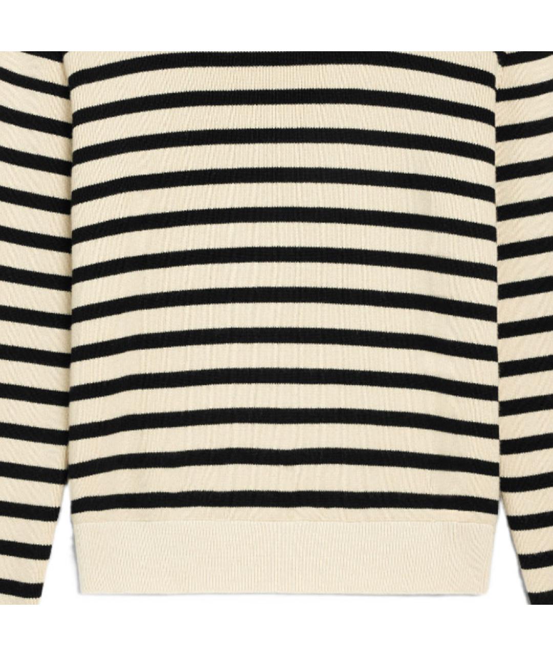 CELINE Бежевый шерстяной джемпер / свитер, фото 4