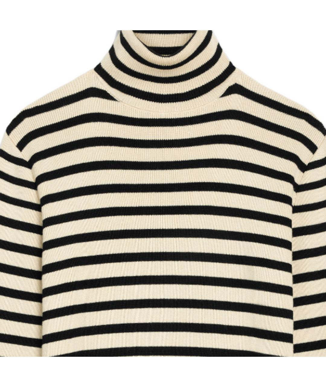 CELINE Бежевый шерстяной джемпер / свитер, фото 3