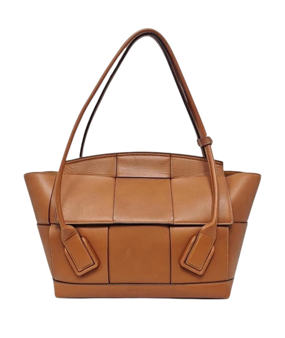 BOTTEGA VENETA Коричневая кожаная сумка через плечо, фото 1