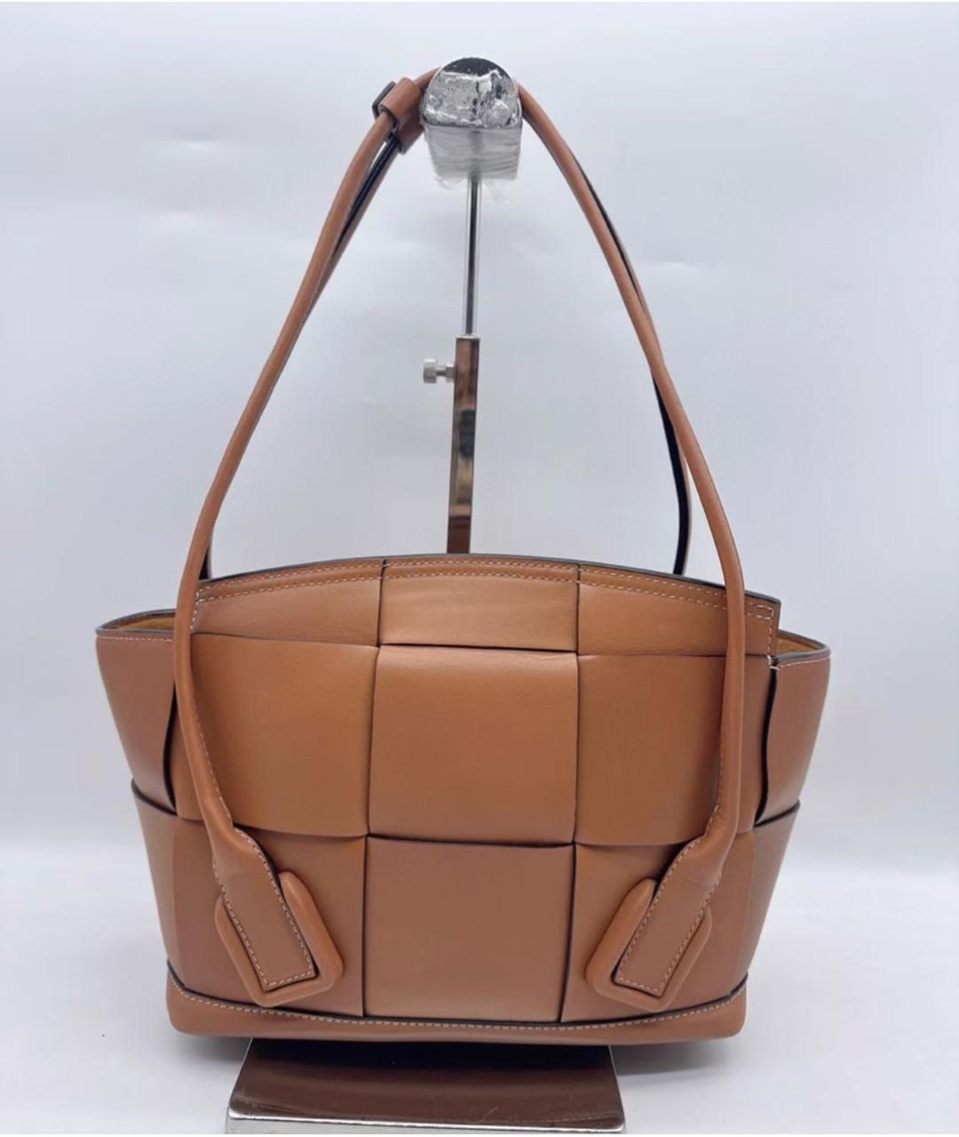 BOTTEGA VENETA Коричневая кожаная сумка через плечо, фото 3