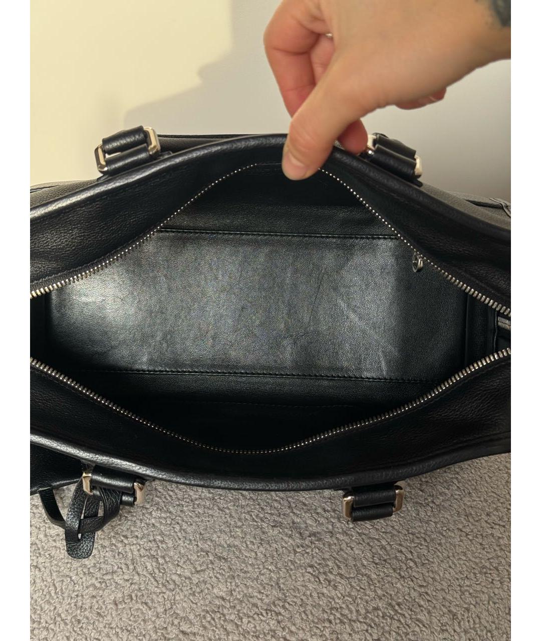 LOEWE Черная кожаная сумка с короткими ручками, фото 8