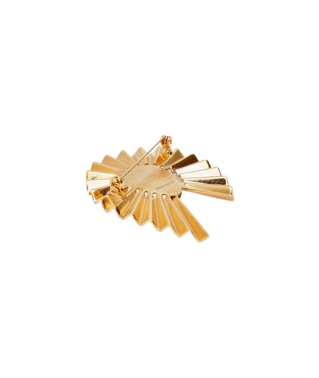 NINA RICCI Золотая латунная булавка / брошь, фото 2