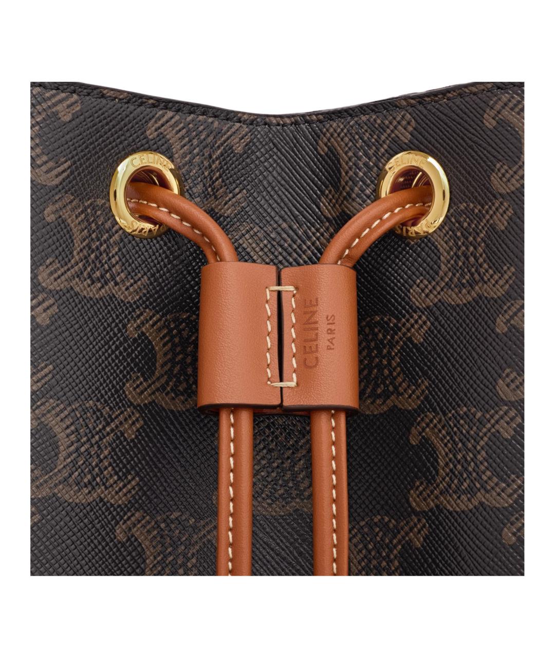 CELINE Коричневая сумка через плечо, фото 4
