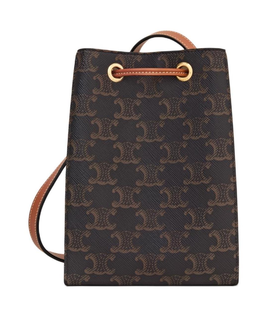 CELINE Коричневая сумка через плечо, фото 3