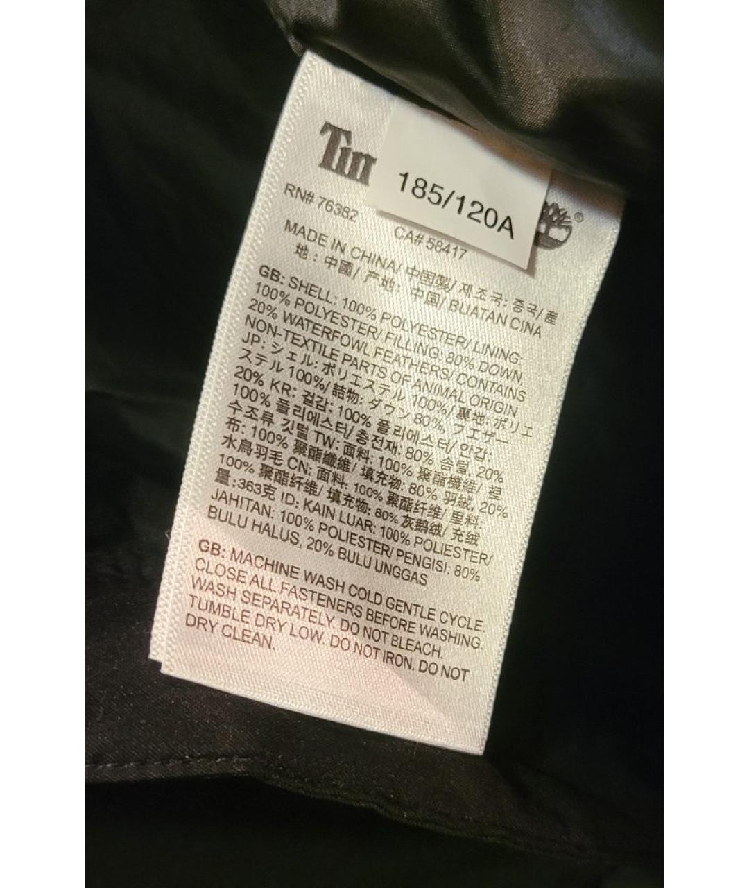 TIMBERLAND Черный полиэстеровый пуховик, фото 7