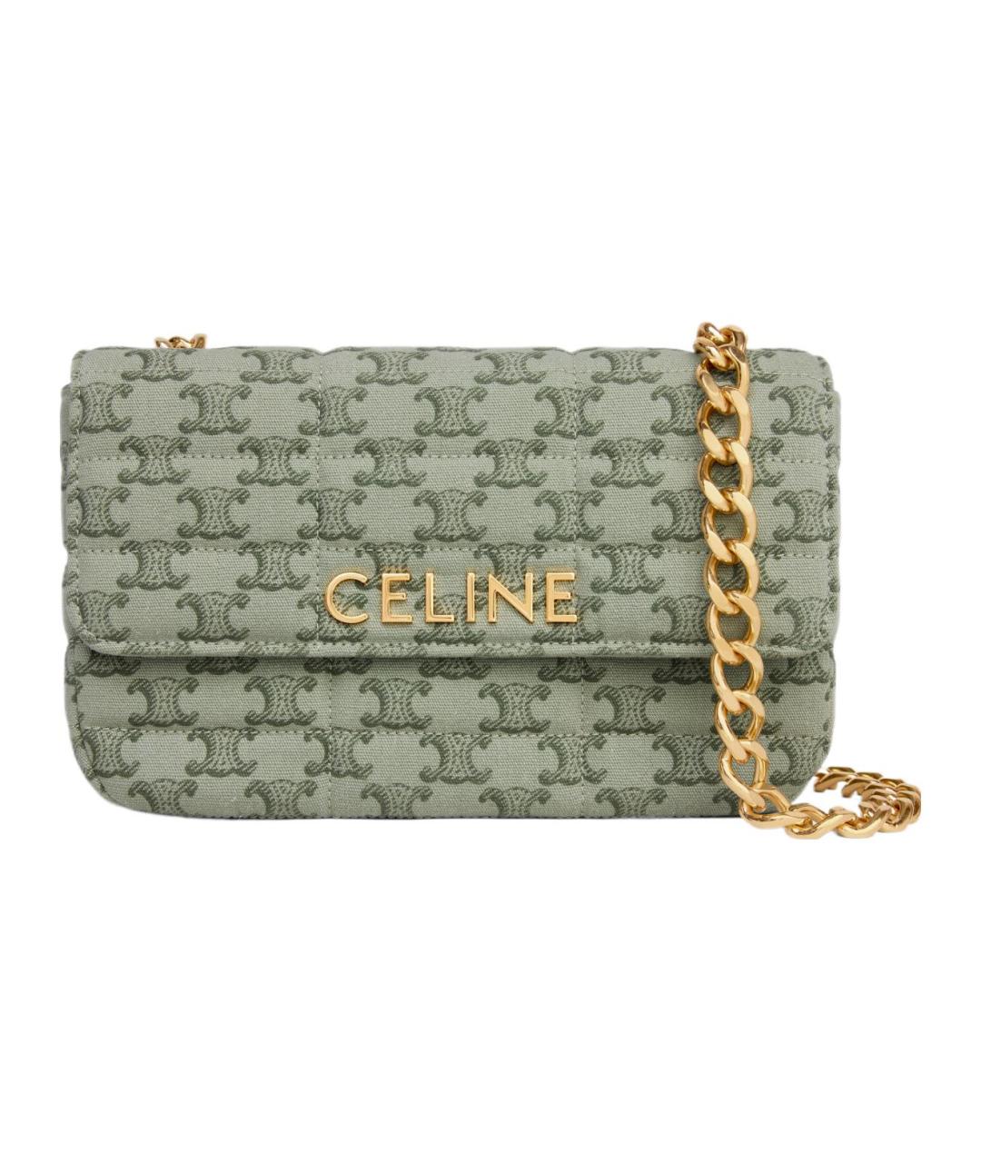 CELINE Зеленая сумка через плечо, фото 1