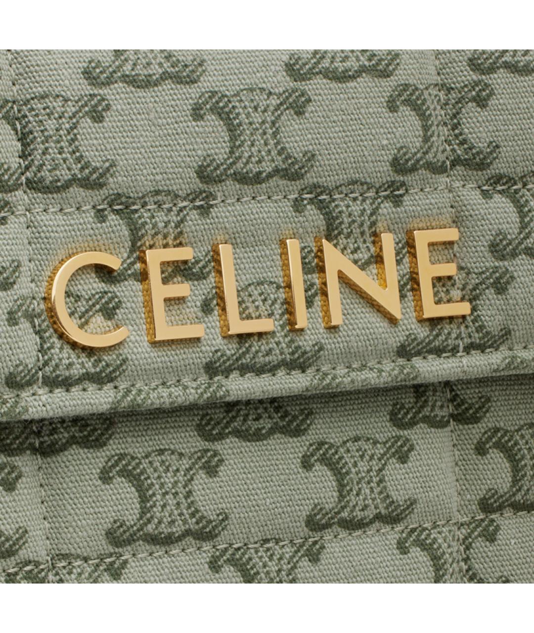 CELINE Зеленая сумка через плечо, фото 5