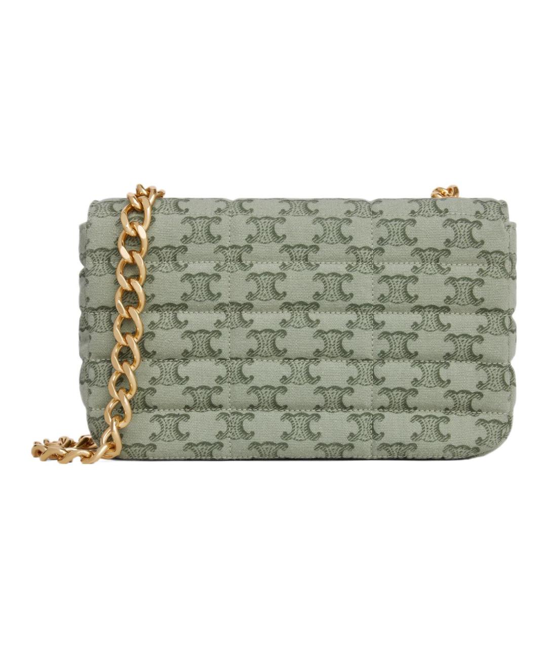 CELINE Зеленая сумка через плечо, фото 3