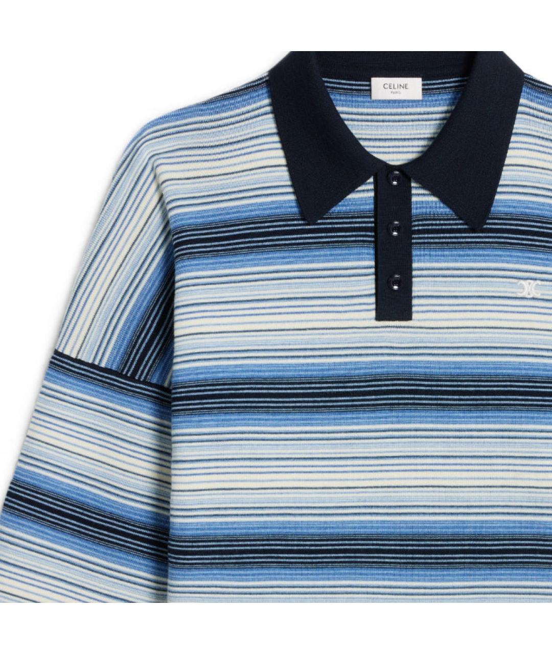 CELINE Синий джемпер / свитер, фото 4