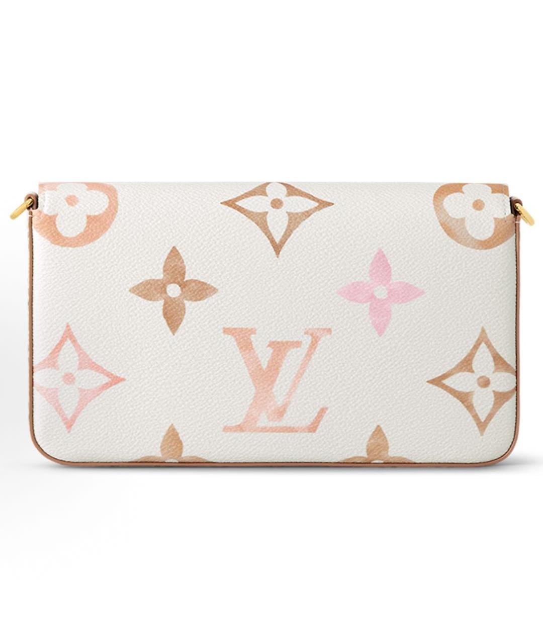 LOUIS VUITTON Белая кожаная сумка через плечо, фото 3