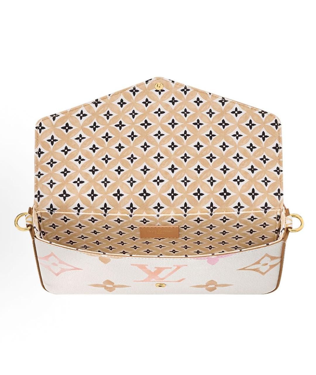 LOUIS VUITTON Белая кожаная сумка через плечо, фото 4