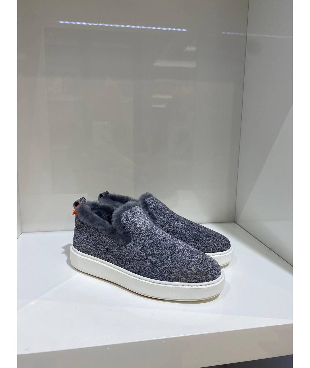 SANTONI Синие лоферы, фото 4