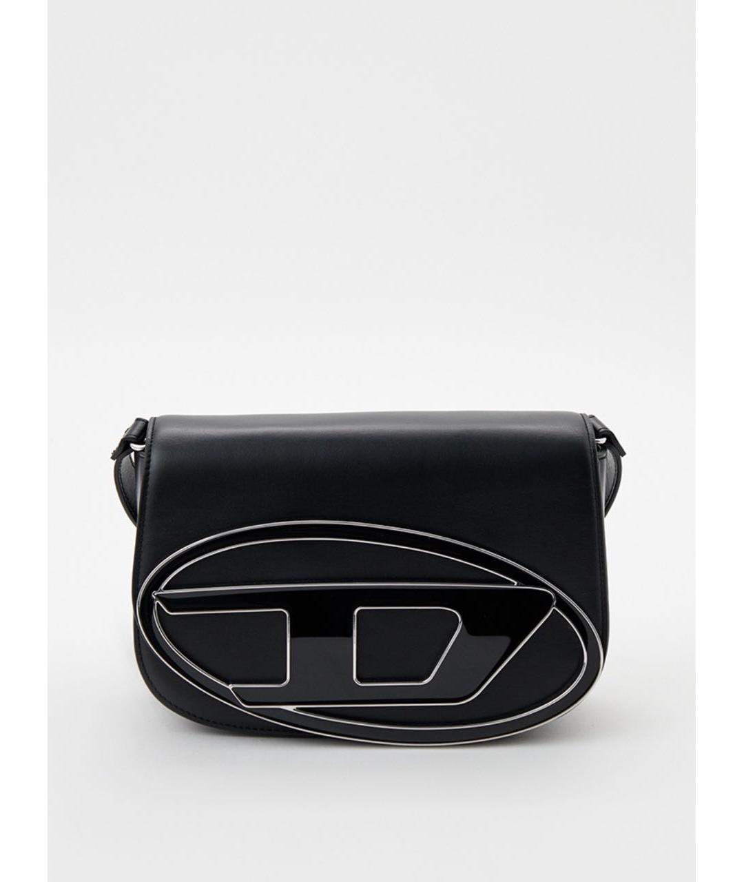 DIESEL Черная кожаная сумка через плечо, фото 9