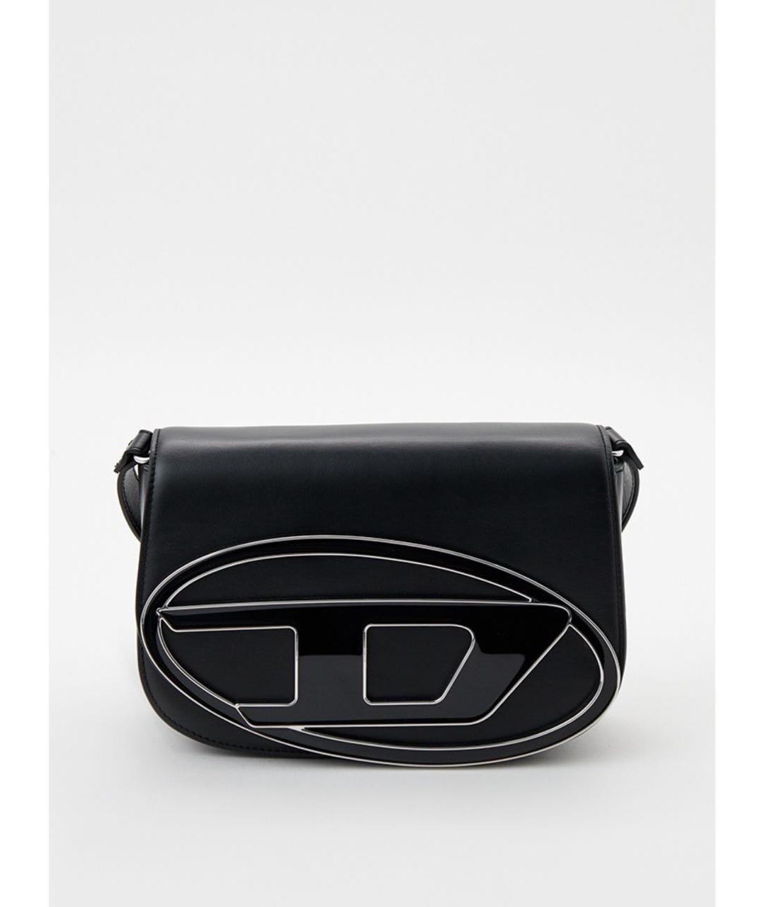 DIESEL Черная кожаная сумка через плечо, фото 1