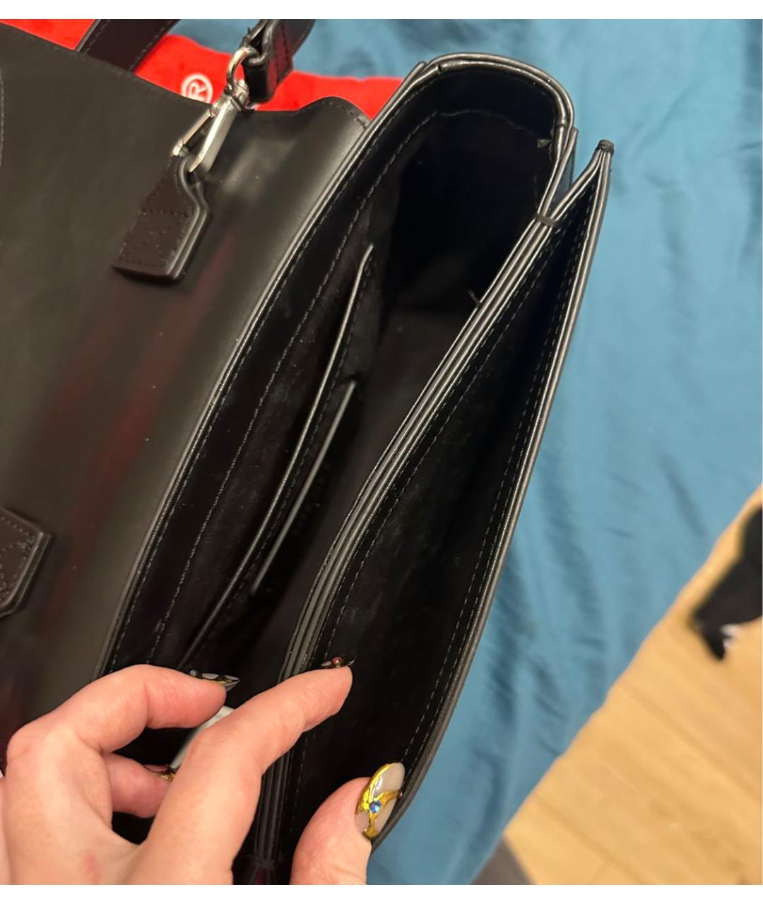 DIESEL Черная кожаная сумка через плечо, фото 4