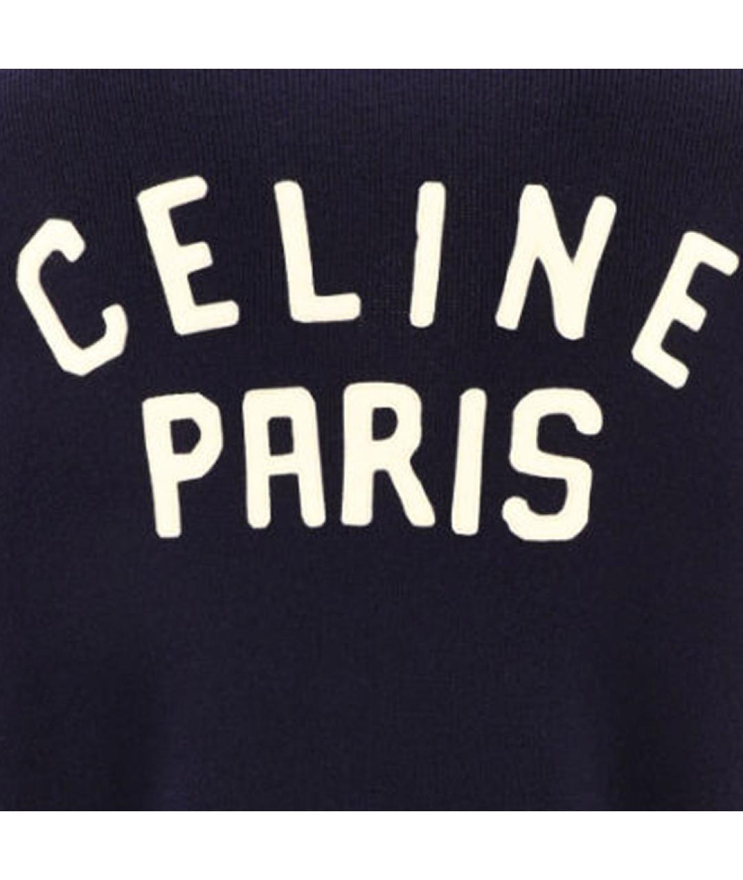 CELINE Синий джемпер / свитер, фото 3
