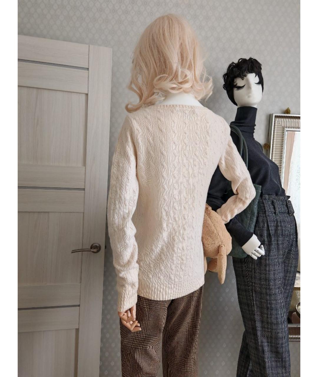 RALPH LAUREN Бежевый кашемировый джемпер / свитер, фото 6