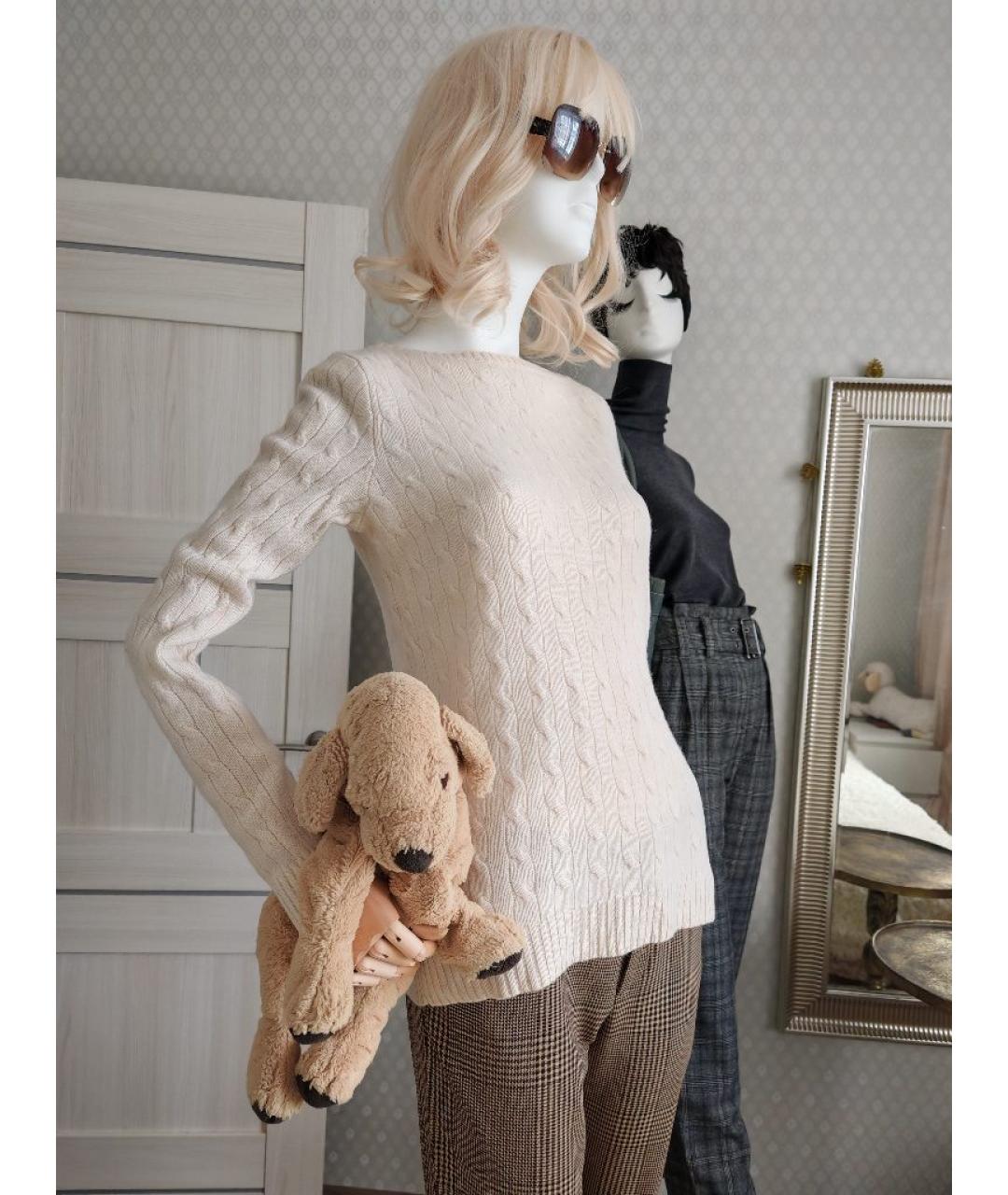 RALPH LAUREN Бежевый кашемировый джемпер / свитер, фото 5