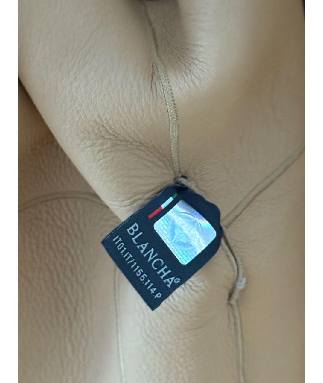 BLANCHA Коричневая кожаная дубленка, фото 3