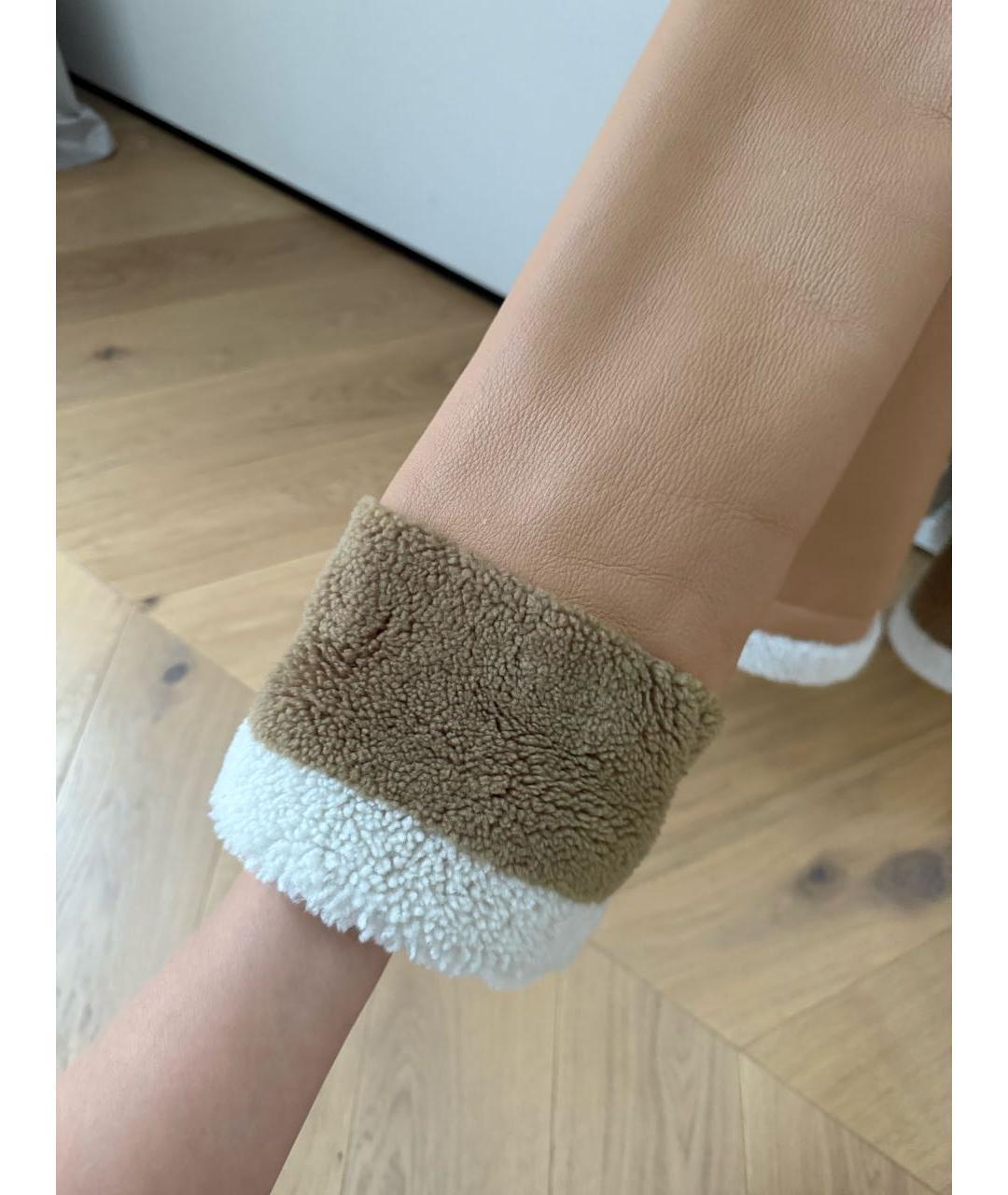 BLANCHA Коричневая кожаная дубленка, фото 4