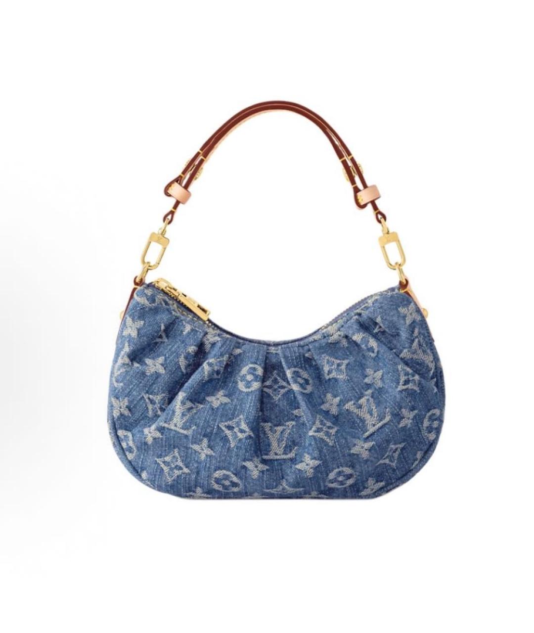 LOUIS VUITTON Синяя деним сумка с короткими ручками, фото 5