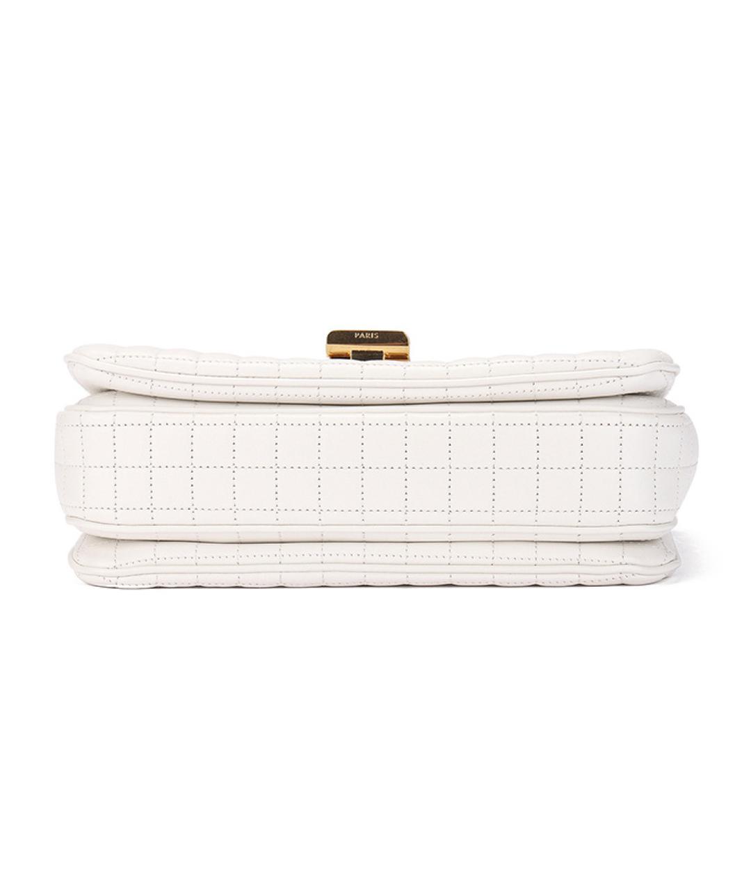 CELINE Белая кожаная сумка через плечо, фото 4