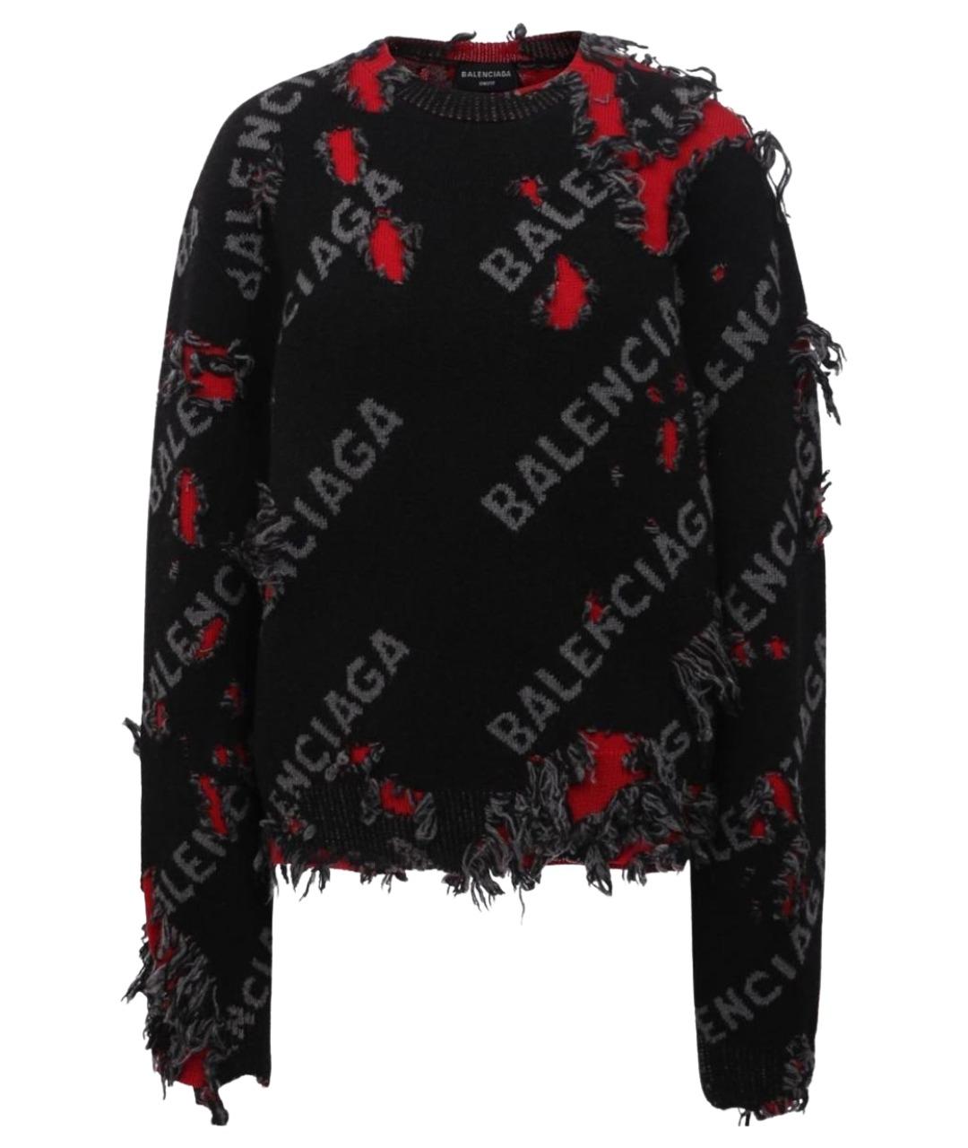 BALENCIAGA Черный шерстяной джемпер / свитер, фото 1