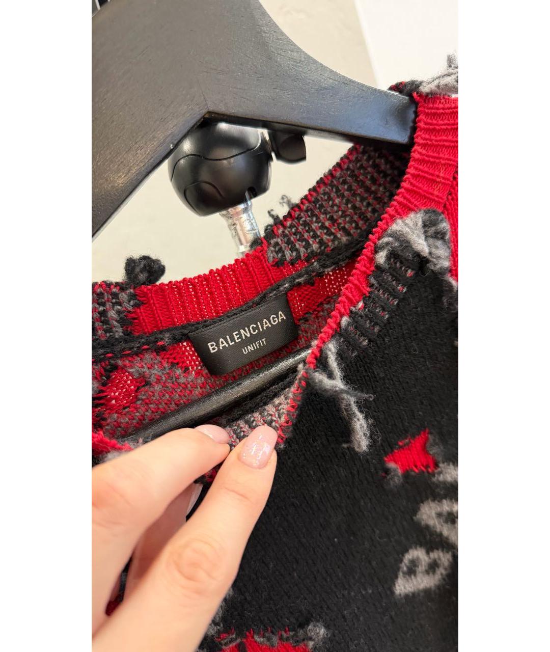 BALENCIAGA Черный шерстяной джемпер / свитер, фото 4