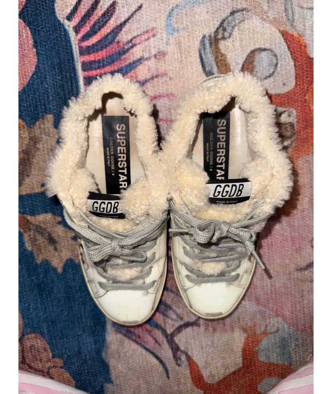 GOLDEN GOOSE DELUXE BRAND Белые кожаные кеды, фото 3