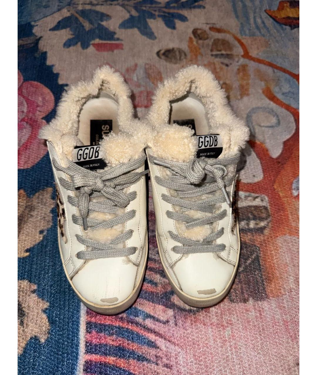 GOLDEN GOOSE DELUXE BRAND Белые кожаные кеды, фото 2