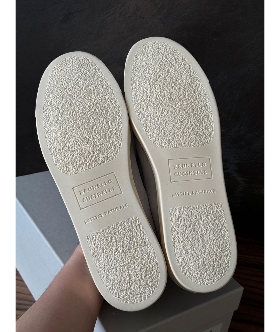 BRUNELLO CUCINELLI Серые замшевые лоферы, фото 5