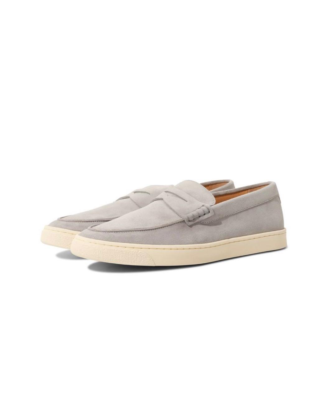 BRUNELLO CUCINELLI Серые замшевые лоферы, фото 7