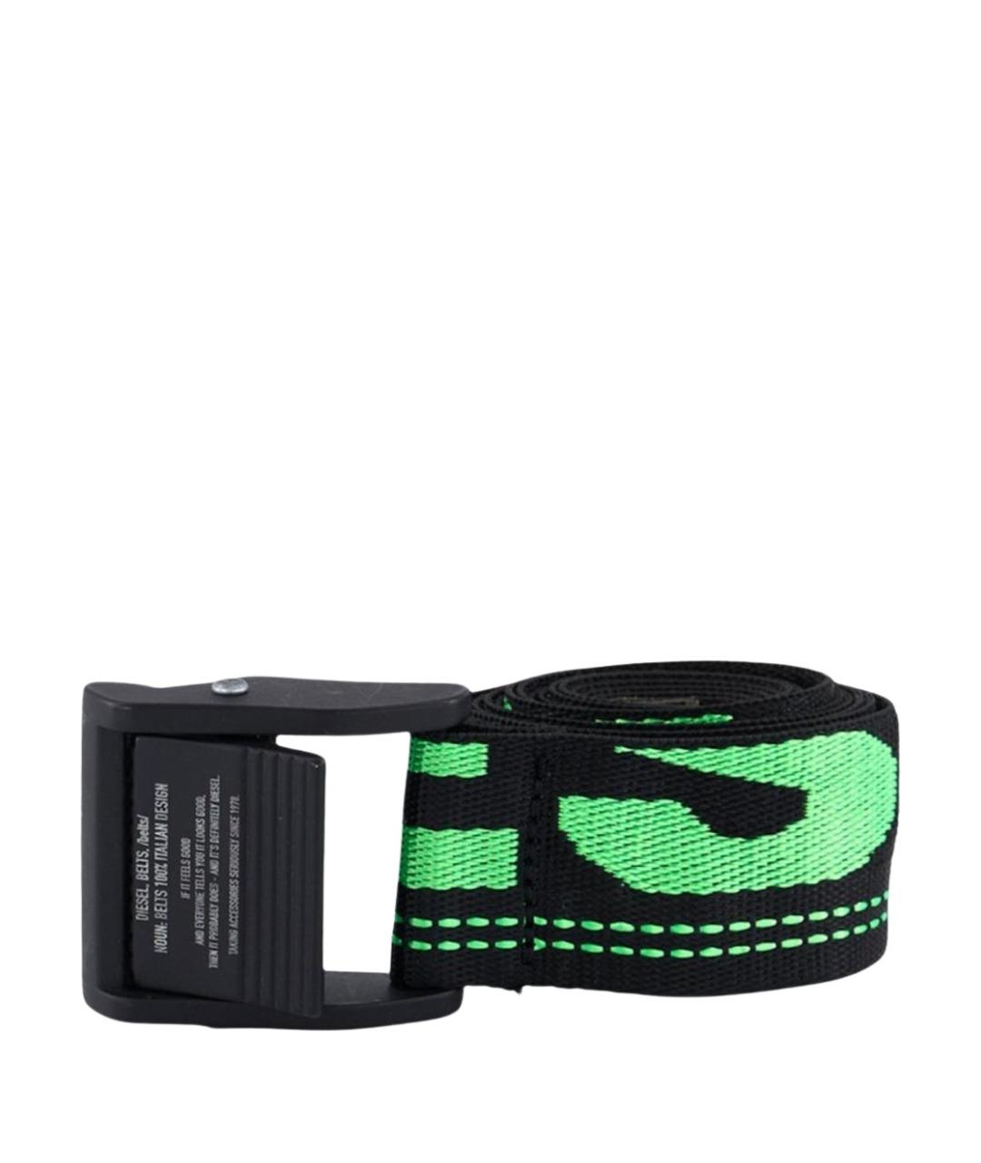 DIESEL Черный полиуретановый ремень, фото 1